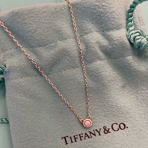 Tiffany & Co. Single Diamond Pendant Necklace